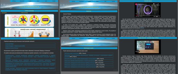 Strona internetowa projektu NCN i NCBR 'Implementacja transformatora piezoelektrycznego do aplikacji czujnikowych, generatorowych i biomedycznych'.: Własny silnik (PHP+MySQL+IIS), obróbka grafiki, projekt, administracja