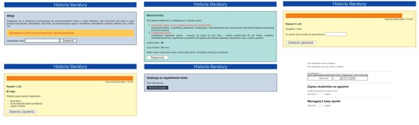 System do przeprowadzaniua testów. Cechy: pełne mieszanie pytań i odpowiedzi, import XLSX, export CSV, ustalanie ram czasowych (początek, koniec, czas), zgodność z RODO - brak danych osobowych - system kodów.: Własny silnik (PHP+MySQL+Apache/IIS)